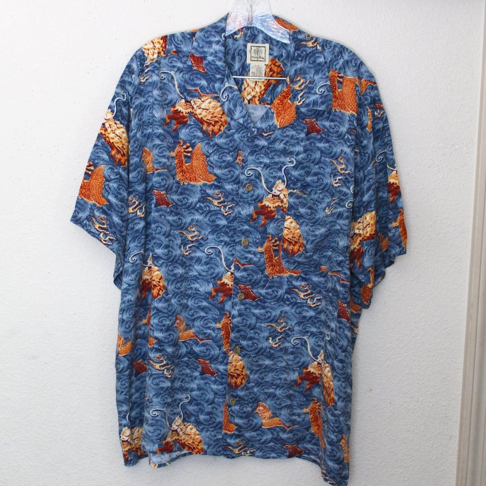 Vintage Morro Bay Men's Shirt 100% Viscosa Korea